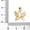 Brass Micro Pave Cubic Zirconia Charms KK-Q068-09B-G-3