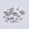 Stainless Steel Ball Stud Earrings STAS-E144-335MP-1