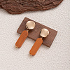 Wood & Iron Dangle Stud Earrings WGBF754-05-1