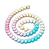 Rainbow Color Electroplate Non-magnetic Synthetic Hematite Beads Strands G-L489-E02-2