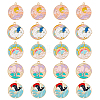 SUPERFINDINGS 20Pcs 5 Styles Alloy with Enamel Pendant ENAM-FH0001-58-1