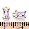 Brass Cubic Zirconia Charms X1-KK-S350-367P-3