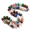 Pumpkin Natural & Synthetic Gemstone Beaded Necklace G-P563-06-4