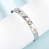 304 Stainless Steel Cuff Bangles for Women BJEW-P377-02A-1
