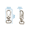 Alloy Swivel Clasps PALLOY-TA0001-34S-8