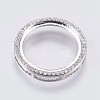 Brass Micro Pave Cubic Zirconia Cabochon Multi-Strand Links Settings KK-E749-01-2