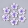 Flower Acrylic Bead Caps SACR-T017-51F-1