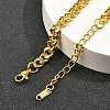 304 Stainless Steel Cuban Link Chain Necklaces for Women Men NJEW-G161-02G-3