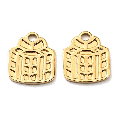 Ion Plating(IP) 304 Stainless Steel Charms STAS-Q248-05G-1