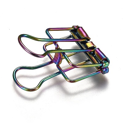 Metal Skeleton Frame Hollow Wire Binder Clips LS-DIY-I040-01C-1