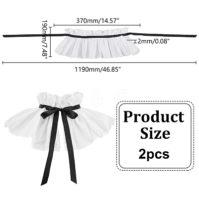 Chemical Fiber Faux Collar AJEW-WH0481-133-1