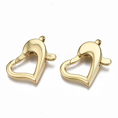 Brass Lobster Claw Clasps KK-Q252-010G-NF-1
