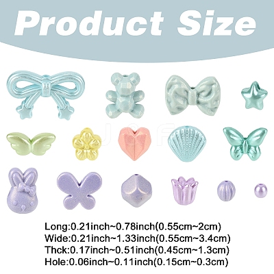 199Pcs Opaque Acrylic Imitation Pearl Beads OACR-YW0003-13-1