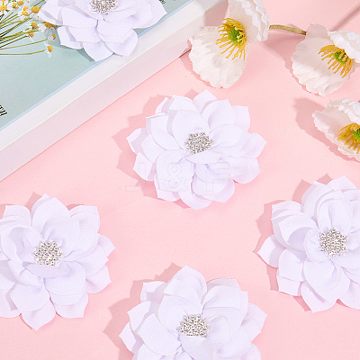 Polyester & Rhinestones Ornament Accessories DIY-WH20063-015D-1