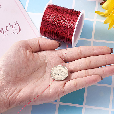 Round Copper Beading Wire for Jewelry Making YS-TAC0004-0.3mm-16-1