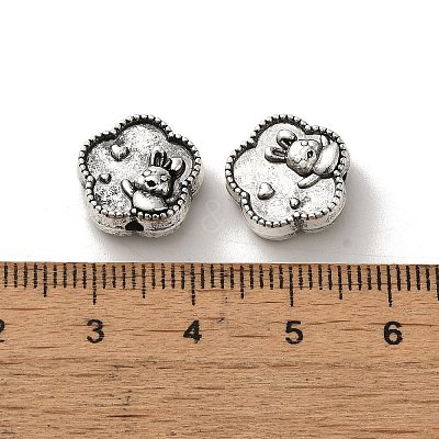 Tibetan Style Alloy Beads PALLOY-P302-12C-AS-1