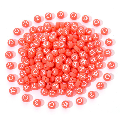 Opaque Acrylic Beads MACR-YW0001-18A-1