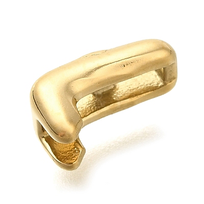Ion Plating(IP) 304 Stainless Steel Slide Charms STAS-B075-37G-L-1