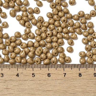 6/0 Opaque Baking Paint Glass Seed Beads SEED-M012-02A-16-1