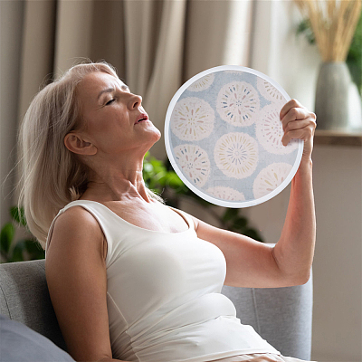 Sublimation Blank Polyester Folding Fan AJEW-WH0010-57B-1