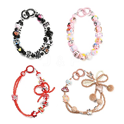 Hand Painted Acrylic with Enamel Beads MACR-K354-10-1