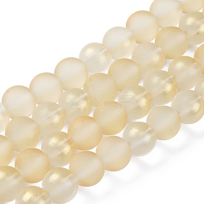 Spray Painted Glass Round Bead Strands LS-DGLA-Q015-10mm-21-1