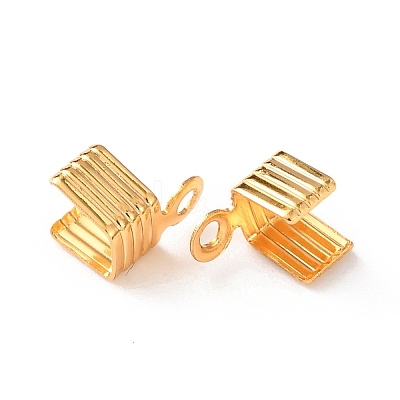 Brass Folding Crimp Ends KK-C157-69G-1