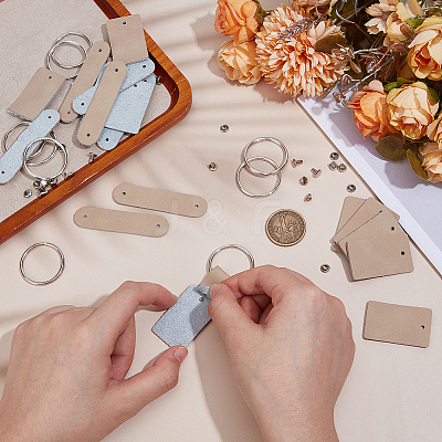 DIY Leather Keychain Making Kits DIY-OC0013-50B-1