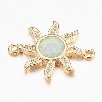 Synthetic Opal Links Connectors KK-K228-06-01G-1