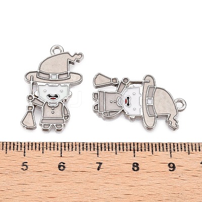 Halloween Theme Rack Plating Luminous Alloy Enamel Pendants ENAM-N056-234P-1-1