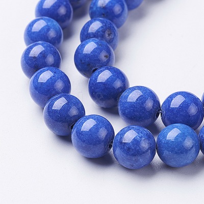 Natural Mashan Jade Round Beads Strands X-G-D263-10mm-XS08-1
