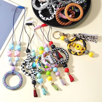 5Pcs Ring Food Grade Eco-Friendly Silicone Beads JX893Q-1