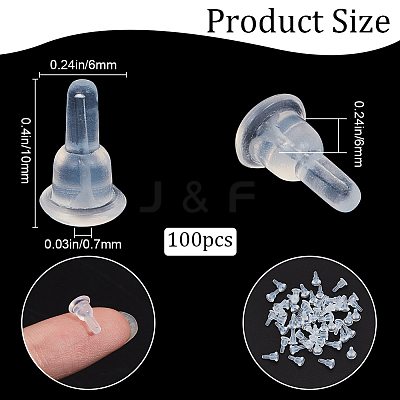 Clear Silicone Full-covered Ear Nuts FIND-SP0001-18D-1