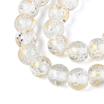 Crackle Transparent Glass Beads Strands X1-GLAA-N030-8mm-01J-1