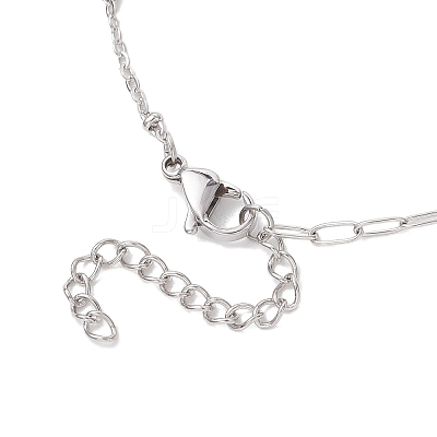 304 Stainless Steel Paperclip Chain Satellite Chain Bracelet Making BJEW-JB13072-02-1