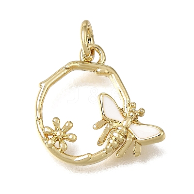 Brass Enamel Pendants KK-CBAEEA8-02G-02-1