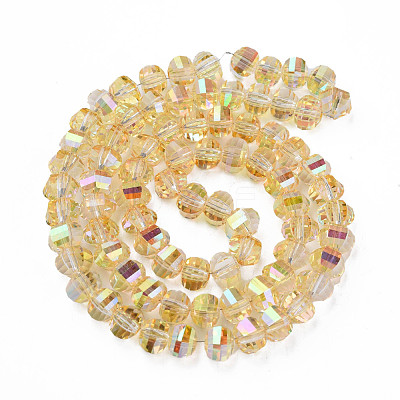 Electroplate Transparent Glass Beads Strands EGLA-N002-30-C11-1