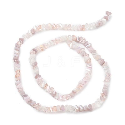 Gradient Color Electroplate Glass Bead Strands GLAA-E042-02E-1