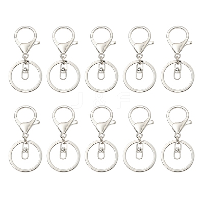 10Pcs Alloy Split Key Rings KK-YW0002-01P-1