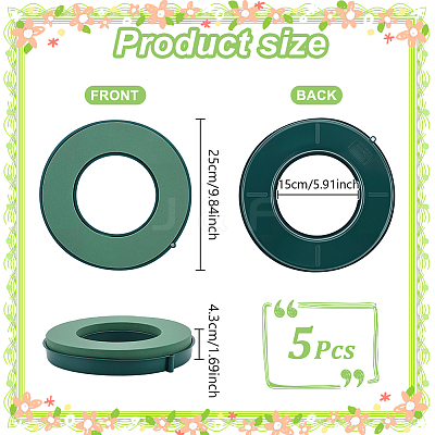 5Pcs Resin Foam Mud Block Ring AJEW-WA0003-20-1