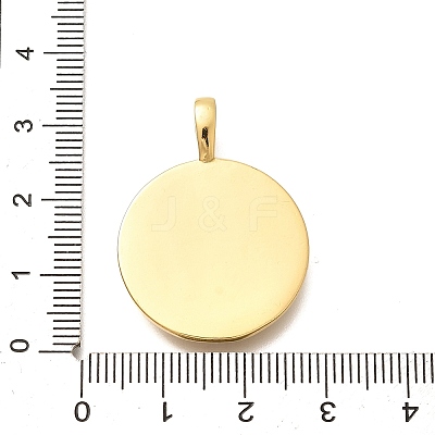 Rack Plating Brass Micro Pave Clear Cubic Zirconia Pendants with Shell KK-M309-42G-T-1
