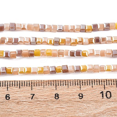 Electroplate Glass Beads Strands EGLA-F121-FR-B04-1