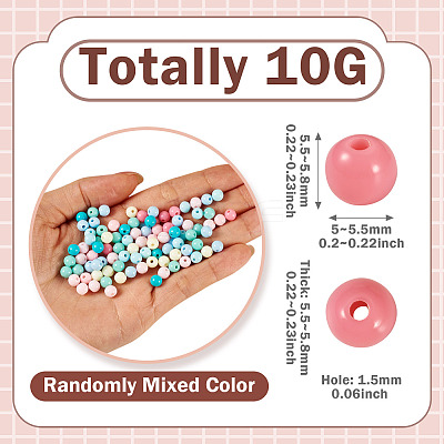 10G Opaque Acrylic Beads SACR-TADJ0001-03F-1