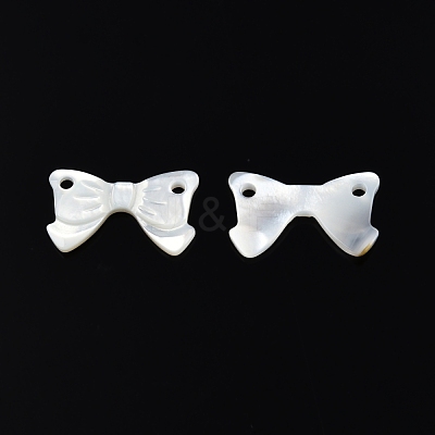 Natural White Shell Connector Charms SSHEL-N003-141-1