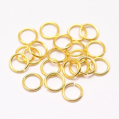 Brass Open Jump Rings KK-G277-7mm-G-NR-1