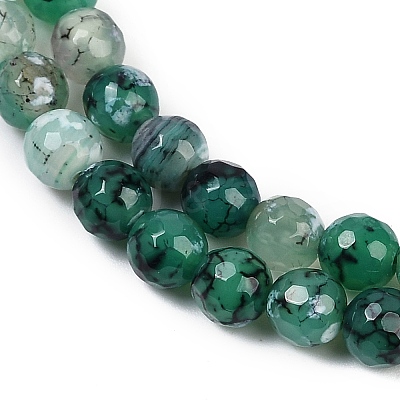 Natural Fire Crackle Agate Beads Strands G-C082-A01-36-1