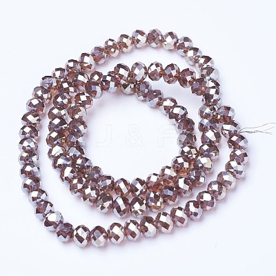 Electroplate Glass Beads Strands EGLA-A034-T4mm-C12-1