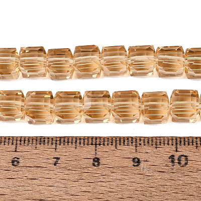 Transparent Glass Beads Strands GLAA-R041-8x8mm-A06-1