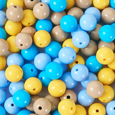 Opaque Acrylic Beads OACR-TAC0014-06J-1