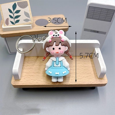 Girl PVC Bag Keychain LS-PW-WG0BCC7-08-1